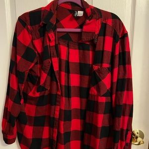 H&M red and black flannel